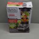 BLACK+DECKER PowerCrush Multi-Function Blender with 6-Cup Glass Jar, 4 Speed Settings, Silver