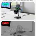 ESR for 3 in 1 Charging Station, Qi2.2 Certified 25W MagSafe Charger Stand with CryoBoost, Phone-Cooling Fast Charging Station, for iPhone 17/16 with iOS 26, AirPods, Apple Watch, Black