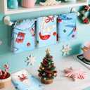 Preboun 4 Pcs Christmas Sealife Kitchen Towels Christmas Decoration Absorbent Dish Quick to Drying Hand Polyester Cleaning Tea Coastal Towels for Home Washing Drying Dishes Kitchen