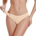 INNERSY Seamless Underwear for Women Hipster No Show Bikini Invisible Panties 3-Pack (Medium, Shadow Grey)