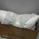 Three Geese White Goose Feather & Cotton Pillows Queen/Standard Size Set of 1- Soft 600 Thread Count 100% Cotton, Medium Firm,Soft Support, White Solid