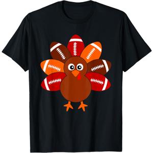 Thanksgiving Shirts for Kids Boys Turkey Ball Men Women T-Shirt, S Size