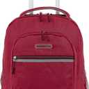 Travelers Club Rolling Backpack, Red, 20 Inch with Laptop Compartment