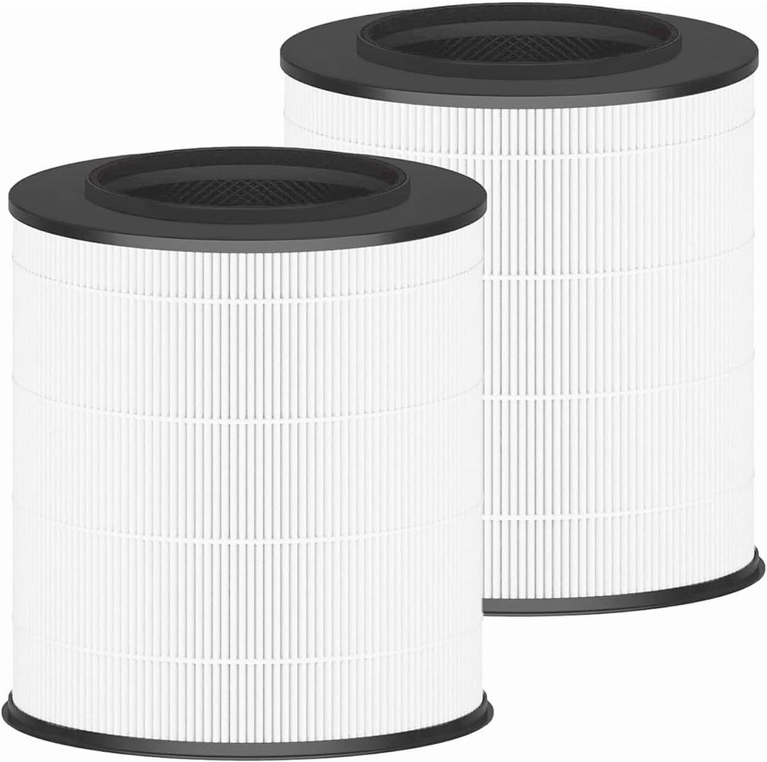 12030 True HEPA Filter Replacement, Compatible with Clorox Medium Room Air Purifier 11030 & 11031,1,000 Sq. Ft. Capacity, 2Pack