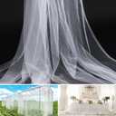 Windyun Netting Fabric Tulle 118" by 11 Yards (33 ft) Spool Mesh Fabric for Wedding Baby Shower Party Decorations DIY Tutu Skirts Crafts Garden Large Mosquito Nets Tulles Supplies(White)