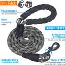 Beebiepet Heavy Duty Tactical Dog Harness for Large Dogs, No Pull Adjustable Pet Harness Reflective Service Training Easy Control Pet Vest Military K9 Working Dog Harnesses- Large, Black