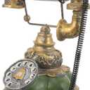 PRETYZOOM Vintage Telephone Ornaments - Retro Corded Phone Decor for Home Office or Living Room Multi-Functional Resin Craft 19X18Cm