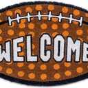 Fall Football Door Mat 30x17 Inch, Football Welcome Mat for Covered Outdoor Area, Welcome Outdoor Rug, Front Doormat Outdoor Coir Rug, Fall Decor