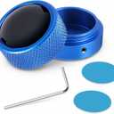 1 Pcs Round Pool Chalk Holder Blue Magnetic Chalk Pool Billiards Accessories Portable Cue Head Tool Box Cubes Cases Container for Billiard Cue Tip Tool Table Snooker Practical Accessories