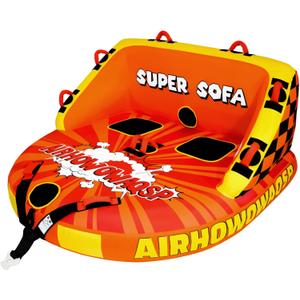 Super Sofa Towable Tubes for Boating 1-4 Person,Tubes for Boats,Inflatable Pull Boats/Boat Tube/Water Tube,Front&Back Tow Points with Heavy-Duty Thick Nylon Cover for Water Sports, X-Large