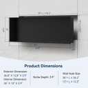 37"×13" Shower Niche Insert Tile Ready Black Stainless Steel