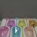 Physkoa Colored Wine Glasses Set 6-16oz Colorful Wine Glass With Tall Long Stem&Flat Bottom,Colored Stemmed Wine Goblet, Wine Gifts for Women Mom Wife Friend (Multicolor)