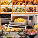 Air Fryer Basket Replacement for Nuwave Bravo XL Air Fryer Toaster Convection Oven, 12 * 10'' Non-stick Mesh Air Fryer Stainless Steel Basket Wire Rack Accessories Parts, Dishwasher Safe