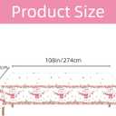 3 Pack Baby Shower Tablecloth Decoration,Watercolor Greenery A Sweet Baby Boy is On The Way Decoration,Waterproof Greenery Baby Shower Tablecloth for Gender Reveal Party (Pink)