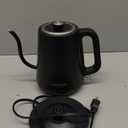 Chefman Gooseneck Electric Kettle, 0.8L Pour Over Tea Kettle for Coffee and Tea, One-Touch Operation, Boil-Dry Protection, Auto Shut-Off, Ultra-Fast Hot Water Boiler  Black