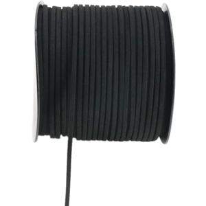 Black Faux Leather Cord for Jewelry Making 100 Yards 2.6mm Thin Suede String Rope for Bracelet DIY Crafting Cord for Necklace-Dream Catcher Supplies-Hat- Walking Stick