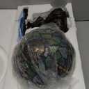 Small Tiffany Lamp Mini Stained Glass Table Lamp Brown Yellow Dragonfly Style Mushroom Desk Light Memory Sympathy Lamp 8X11 Inch