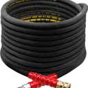 Twinkle Star 50FT Pressure Washer Hose with 3/8 Inch Quick Connect, High Tensile Wire Braided Power Washer Hose, 5,800 PSI