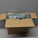 Broom and Dustpan Set for Home, Dust pan with Long Handle, Broom with Dustpan Combo Set, for Home Kitchen Room Office Lobby Floor Use Upright Stand Up Sweeping (Gray&Green)