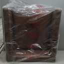 HomePop Modern Metal Frame Accent Chair|Homepop Home Décor|Accent Chairs for Living Room & Bedroom - Brown Faux Leather