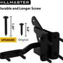 HILLMASTER 2 Pack Self Locking Gate Latch for Wooden Fence Heavy Duty,Gravity Lever Fence Door Latches with Steel Spring Cable Pull String Gate Hardware Gate Lock for Outdoor Secure Pool,Garden