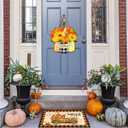 Happy Fall Doormat Thanksgiving Day Pumpkin Front Door Mat Autumn Harvest Vintage Rustic Yard Non Slip Seasonal Home Decorate Indoor Outdoor Party Decoration 17 X 29 Inch