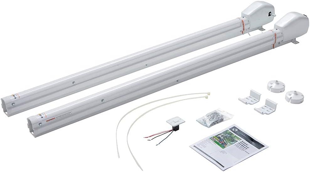 Solera Standard 12V Universal RV Awning Arms & Hardware Kit, White  Standard 12V RV Awning arms Automatically Extend or Retract  Compatible with Dometic and Carefree awnings  434724