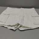 ELLEVEN High Stretchy Denim Cargo Skort for Women, High Waist, Casual Mini Y2K Jean Skirt Shorts with Pockets, XL