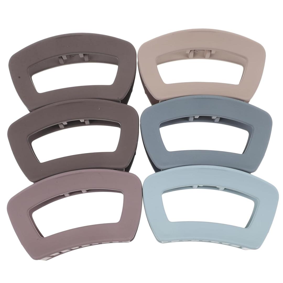 FOMIYES 6pcs Women s Plastic Hair Claw Clips Jaw Clips for Daily Use Random Colors for Thick Thin Hair Styling Non-slip Accessories