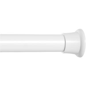 MEXAU 1 Pack Tension Curtain Rods 31-62 Inch,Adjustable Spring Tension Rods White Shower Curtain Rod No Drilling for Window, Bathroom, Closet, Room Divider, 7/8" Diameter