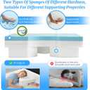 Side Sleeper Pillow with Arm Hole, Adjustable Height Shoulder Pillow for Side Sleepers, Superior Support Memory Foam Arm Pillow Relieve Rotator Cuff Pain and Arm Numbness, Cooling Pillowcase