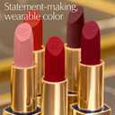 Este Lauder Pure Color Long-Lasting Matte Lipstick for Women with Matte Finish | Plumping & Nourishing, 0.12 Ounce (606 Red Ego - A burnt red with a neutral undertone)