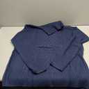 Runcati Mens Turtleneck Sweater Cable Knitted Pullover Slim Fit Long Sleeve Chunky Casual Winter Thermal Twisted Sweaters (Large, Navy)