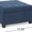 Christopher Knight Home Hedda Tufted Fabric Storage Ottoman