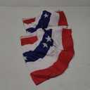3 x 6 Ft American Pleated Fan Flag, USA Patriotic Half Fan Bunting Flag, 4th of July Decorations Flags (Set of 2)