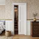 30" x 80" Sliding Pocket Interior Door, 2-Panel Solid Core Door Slab with Soft Close Pocket Door Frame Kit, Easy Install, Durable and Smooth