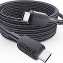 Anker USB C to USB C Cable (6FT),240W Type-C Fast Charging Cord for iPhone 17/16 Series,MacBook Pro 2020,iPad Air 4 and More (Black)