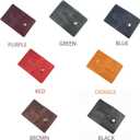 Air Tag Holder - Handmade Leather Passport Holder, Multi-functional Wallet, Vintage Crazy Horse Leather ID & Card Case  Premium Travel Document Organizer & Orange