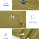 NORTHYARD Men's Cotton Shirts Heavyweight Short Sleeve Casual T-Shirts with Chest Pocket Work Wear (Green, S)