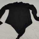 SHEIUGU Womens Sleeveless Long Sleeve Mock Turtle Neck Bodysuit Soft Slim Fit Stretchy Layer Top Classic Jumpsuit (Small, Black)