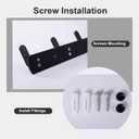 Coat Rack Wall Mount with 8 Hooks, Black Wall Coat Hook, Wall Mounted Modern Coat Rack, Coat Hook is Suitable for Living Room Entrance, Bedroom, Kitchen, Bathroom Etc.