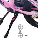 VECKUSON Kickstand for Kids Bike, Bicycle Kickstands Center Mount for 16 18 20 22 Inch Bicycles Adjustable Aluminum Alloy Kickstands for 16-18-20inch 18-20-22inch Mountain Bike