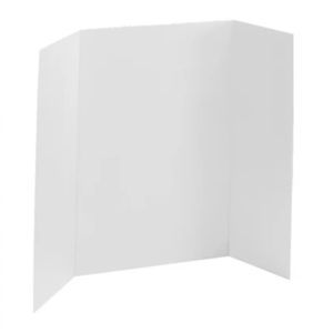 Tri-Fold White Board, 12 Pack, Size is 12 height and 47 in length