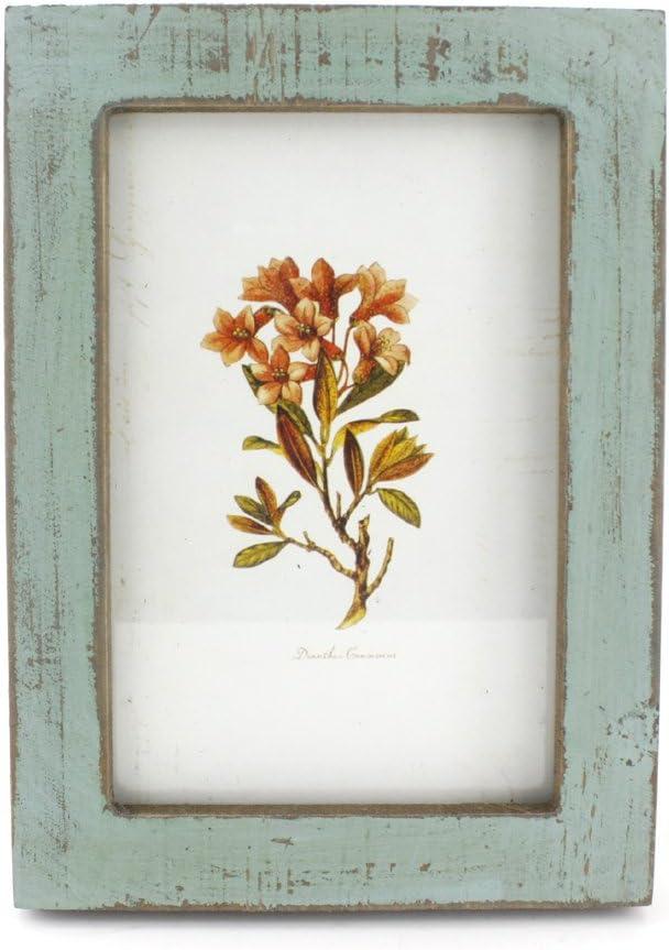 4x6 Inches Simple Rectangular Desktop Family Picture Photo Frame with Glass Front (Blue)