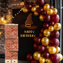 Ctosree 13 Pcs Magical Wizard Themed Party Decorations Large Size Red Brick Boxes Cardboard Suitcase Boxes Wizard Hat Magical Envelopes for Wizard Birthday Halloween Wizard Party Supplies