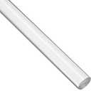 Acrylic Round Rod, Transparent Clear, Standard Tolerance, Fed. Spec. L-P-391A, 1" Diameter, 24" Length