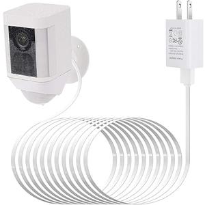 Power Adapter for Spotlight Cam Battery, with 25Ft/7.5m Weatherproof Outdoor Cable to Continuously Charge Your Home Security Camera, No Need to Change The Batteries(White)
