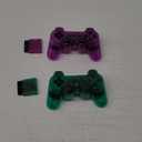 2 Pack P-S3 Wireless Controller P3 Controller Wireless Bluetooth Gamepad with USB Charger Cable for P-S3 Console (Clear Purple +Clear Green)