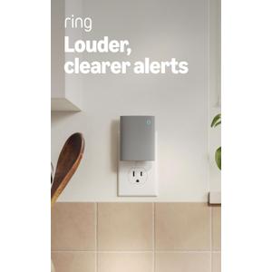 Ring Chime  Enhanced audio for real-time alerts you can hear from anywhere, easy plug-in setup, simple wifi & Bluetooth connectivity, sleek design, White