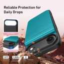 Bemal for iPhone Air Wallet Case, Built-in Card Holder, RFID Blocking, PU Leather Kickstand, Magnetic Closure, Durable Shockproof Phone Cover for iPhone 17 Air for Women and Men, Turquoise